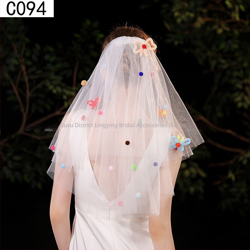 Αξεσουάρ κεφαλής από διχτυωτό ύφασμα με φιόγκο, γλυκό γυναικείο στυλ, μοτίβο, κατάλληλο για γάμο και δώρα γενεθλίων