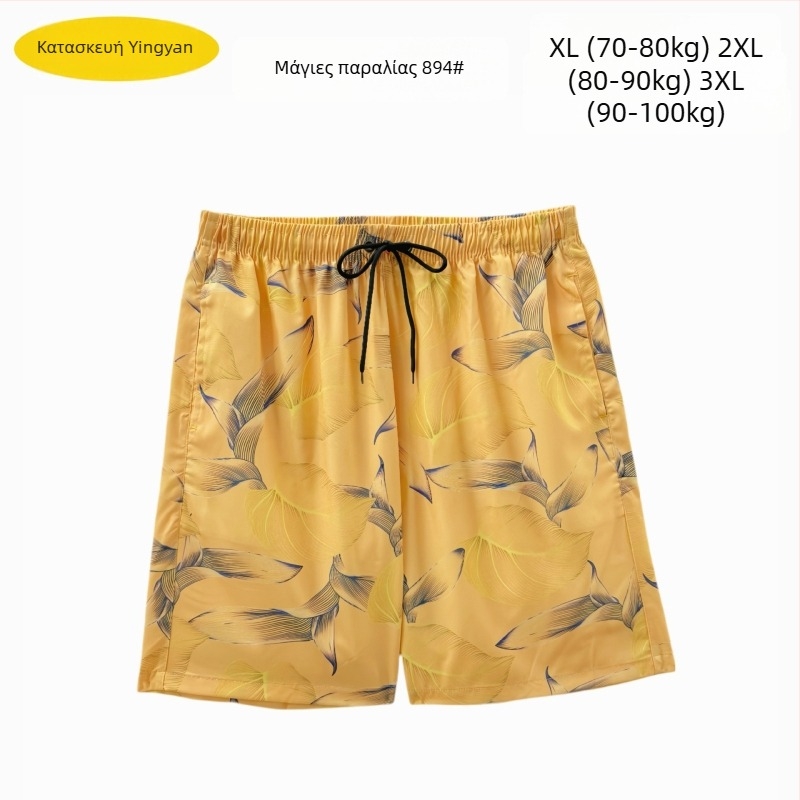 Ανδρικά σορτς παραλίας, χαλαρή γραμμή, εκτύπωση, πολυεστέρας 90–95%, 150 g