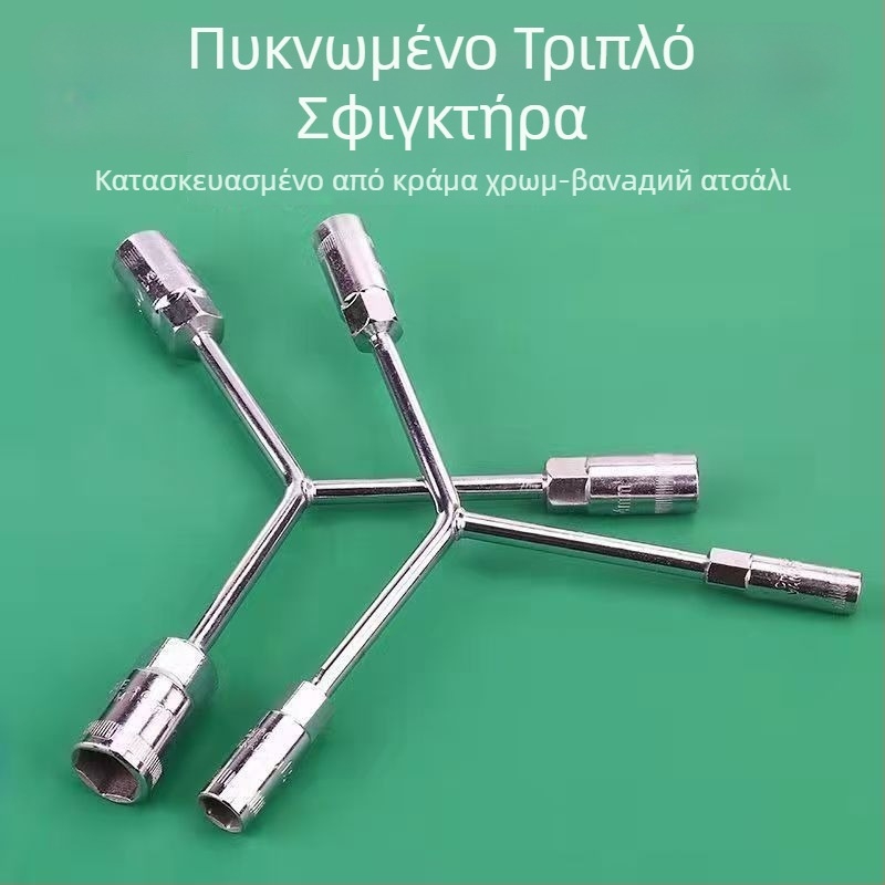 Three-Prong Socket Wrench, Extended Y-Type, Multi-Functional Triangle Socket, High-Carbon Steel for Motorcycle Tire Repair