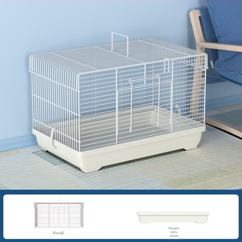 Κλουβί για χάμστερ με αποσπώμενο διαχωριστικό – Μεταλλικό, στυλ βίλα, μετατρέψιμο σετ