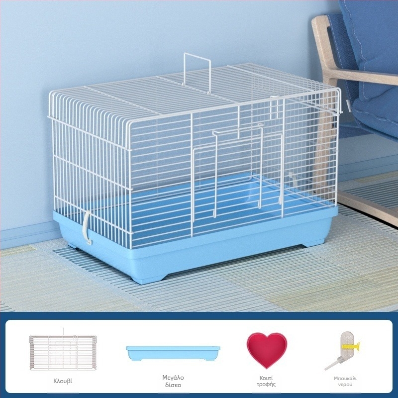 Κλουβί για χάμστερ με αποσπώμενο διαχωριστικό – Μεταλλικό, στυλ βίλα, μετατρέψιμο σετ