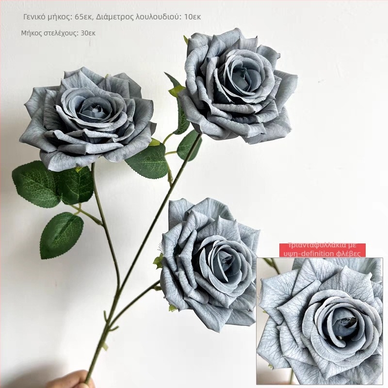 Τρι-κεφαλής ανθοδέσμη από μεταξωτά τριαντάφυλλα για γάμους και διακόσμηση σπιτιού