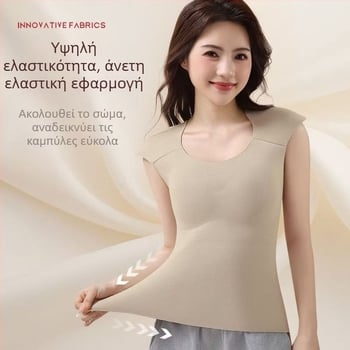 Γυναικείο Θερμικό Γιλέκο με Επένδυση για το Στήθος, Υψηλή Ελαστικότητα, Βελουδένιο Φλίς, Derong Ακρυλικό Ύφασμα, 161–180 g/m²