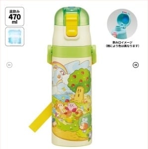 Θερμός σε cartoon στυλ, από ανοξείδωτο χάλυβα 304, με λουράκι μεταφοράς και κλείδωμα, ίσιο σχήμα, μόνωση 6–12 ωρών, καπάκι για απευθείας πόση