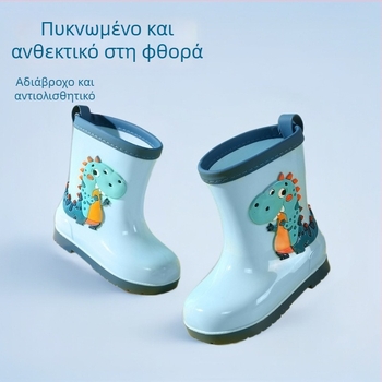 Παιδικές γαλότσες βροχής – PVC, χαμηλό τακούνι 1–3 cm, μεσαίο ύψος σωλήνα, κατάλληλες για όλες τις εποχές, unisex