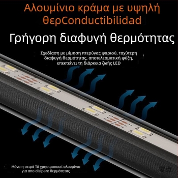 LED φωτιστικό ενυδρείου, αδιάβροχο, με βεντούζα, για υδρόβια φυτά και διακοσμητικά ενυδρεία