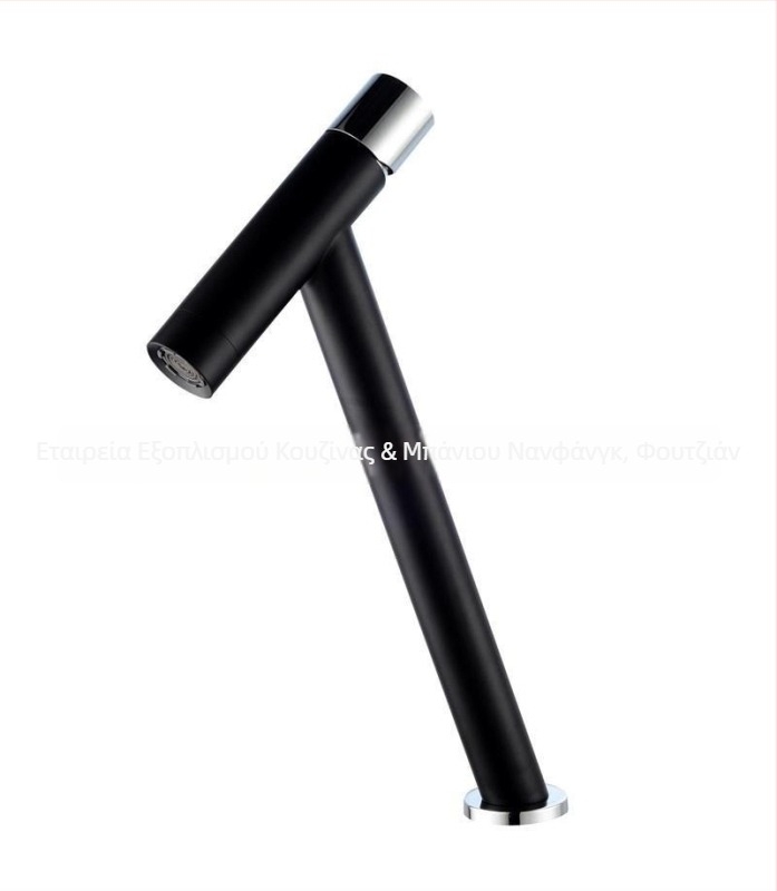 Βρύση νιπτήρα μπάνιου, κατασκευή από χαλκό, κάθετη εγκατάσταση, σπειροειδές άνοιγμα