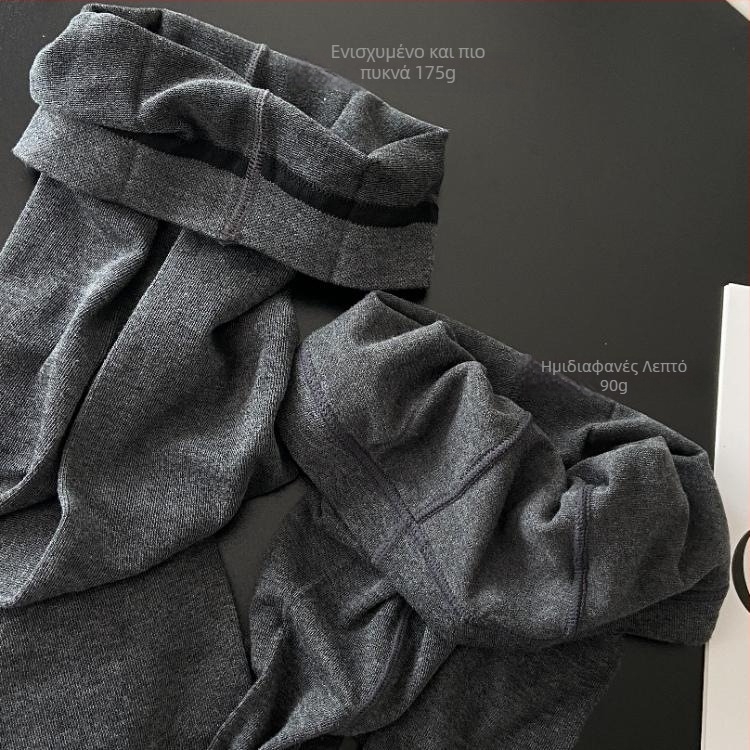 Γυναικεία καλσόν από βισκόζη, χοντρά με πλήρες πόδι για ζεστασιά, μονόχρωμο σχέδιο