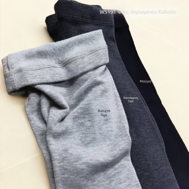 Γυναικεία καλσόν από βισκόζη, χοντρά με πλήρες πόδι για ζεστασιά, μονόχρωμο σχέδιο