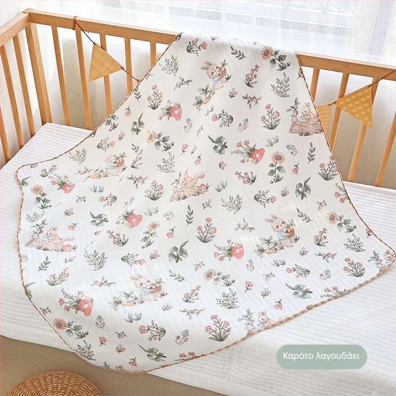 Βρεφικό βαμβακερό περιτύλιγμα – Καρτούν σχέδιο, 100% βαμβάκι, για νεογνά (0–12 μηνών), κατάλληλο για Άνοιξη–Φθινόπωρο