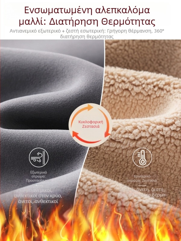 Κολάν με φλις επένδυση, ψηλόμεσο, ζεστά και εφαρμοστά (Νάιλον 50–70%, Αλπάκα 30–50%, Σπάντεξ; 450 g; υψηλή ελαστικότητα; υπερπαχύ; θερμική μόνωση έως -10°C)