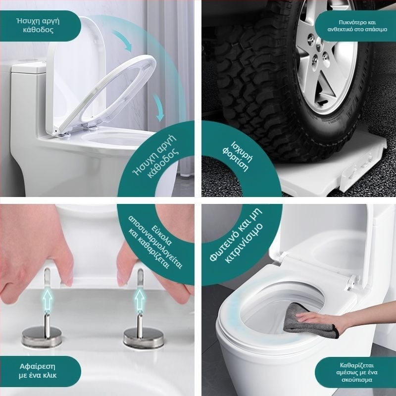 Θερμαινόμενο έξυπνο καπάκι τουαλέτας με τηλεχειριστήριο – σταθερή θερμοκρασία, στιγμιαία θέρμανση, U-σχήματος/V-σχήματος, πολυπροπυλένιο