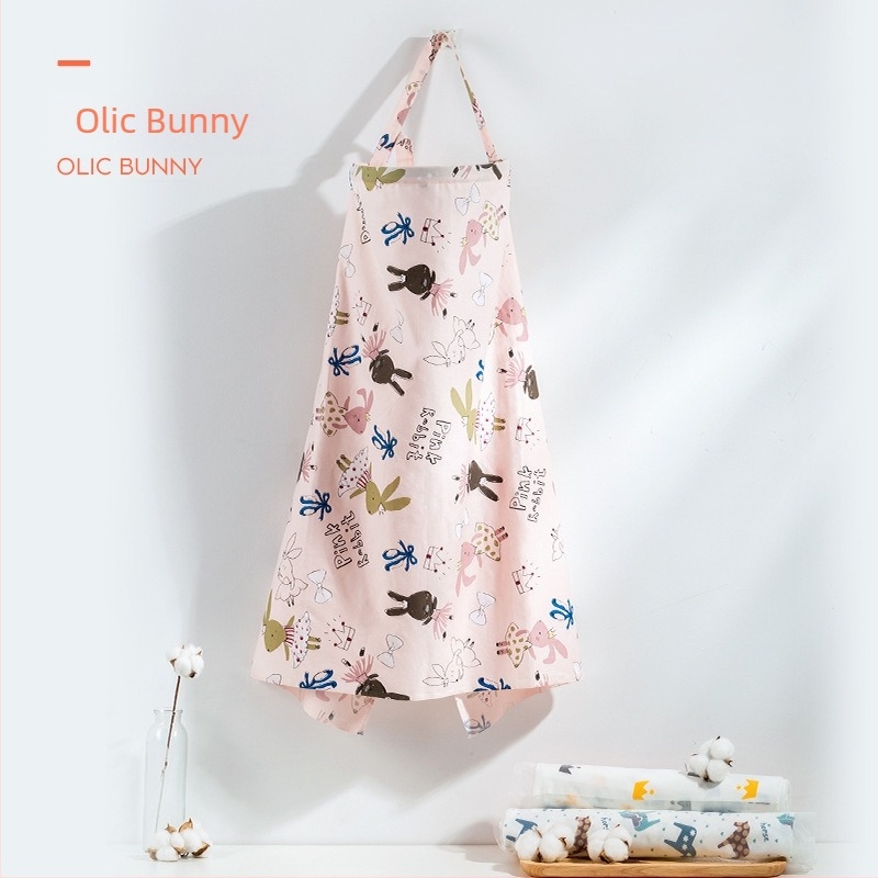 Κάλυμμα Θηλασμού από 95% βαμβάκι, με σχέδιο καρτούν, κοντό μανίκι