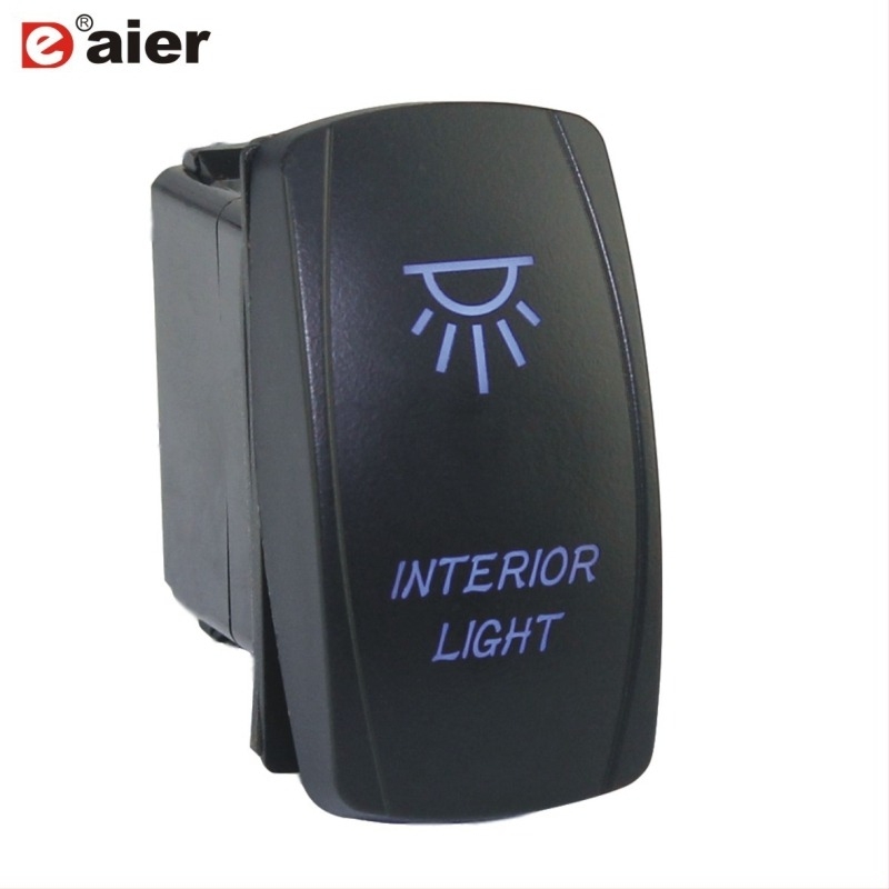 DAIER θαλάσσιο διακόπτης με φως, αδιάβροχος τετράγωνος διακόπτης, 20 A, CE, κάτω από 50 V, 50.000 κύκλοι μόνωσης ≥1000