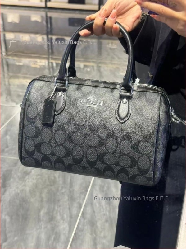 Τσάντα crossbody σε σχήμα μαξιλαριού, γνήσιο μοσχαρίσιο δέρμα, φερμουάρ, θήκες για κινητό και έγγραφα, με μία ιμάντα