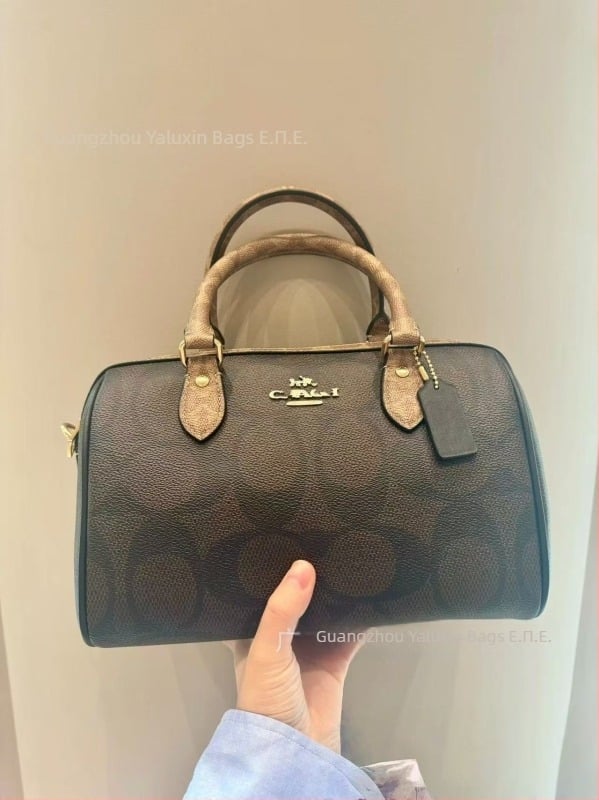 Τσάντα crossbody σε σχήμα μαξιλαριού, γνήσιο μοσχαρίσιο δέρμα, φερμουάρ, θήκες για κινητό και έγγραφα, με μία ιμάντα