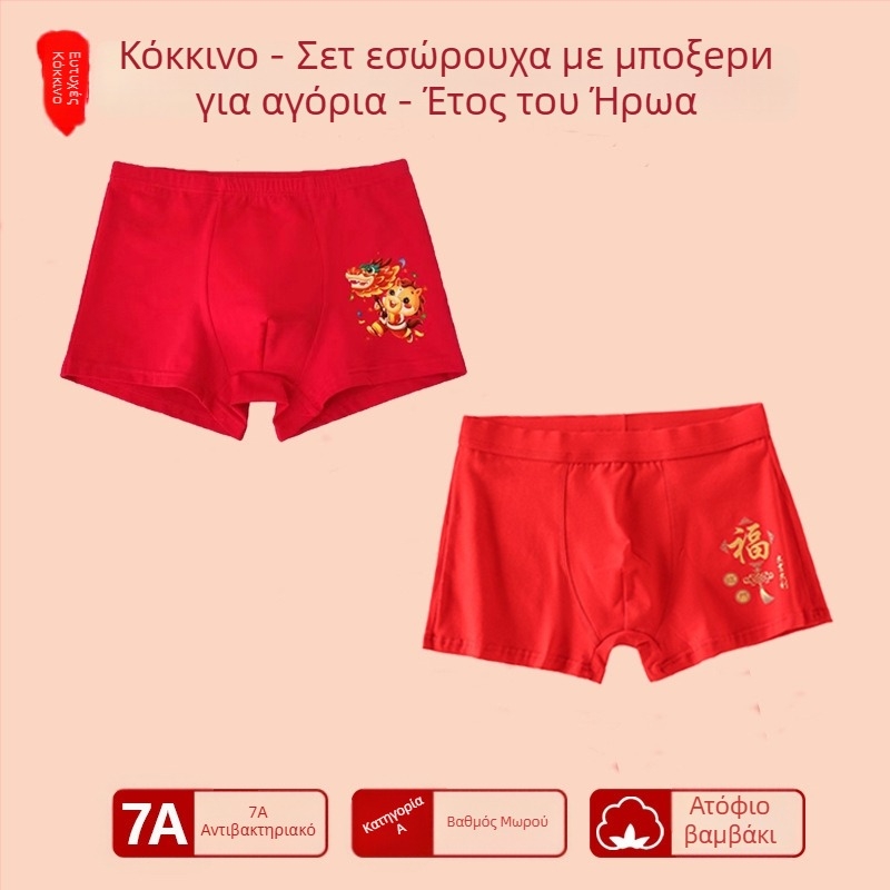 Αγόρια εσώρουχο με μεσαία μέση, 95% βαμβάκι, Ασφαλείας Κατηγορίας A, για μεγάλα παιδιά