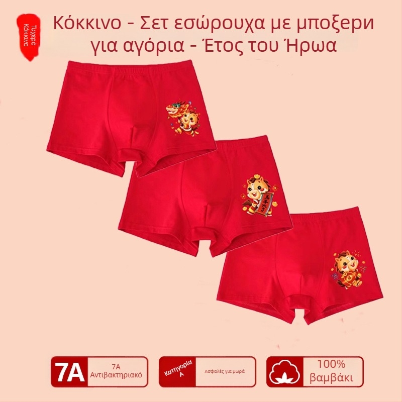 Αγόρια εσώρουχο με μεσαία μέση, 95% βαμβάκι, Ασφαλείας Κατηγορίας A, για μεγάλα παιδιά