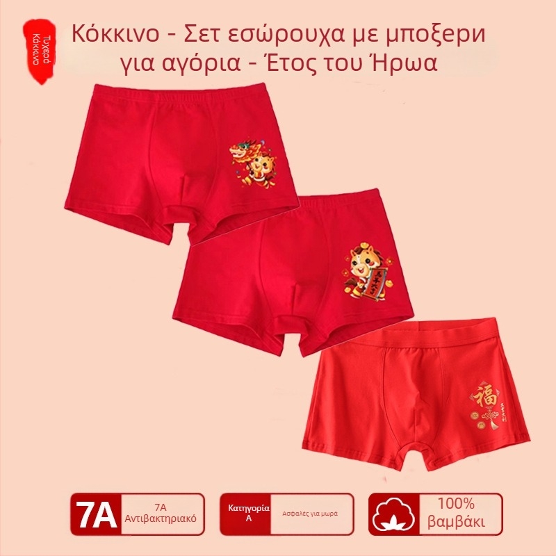 Αγόρια εσώρουχο με μεσαία μέση, 95% βαμβάκι, Ασφαλείας Κατηγορίας A, για μεγάλα παιδιά