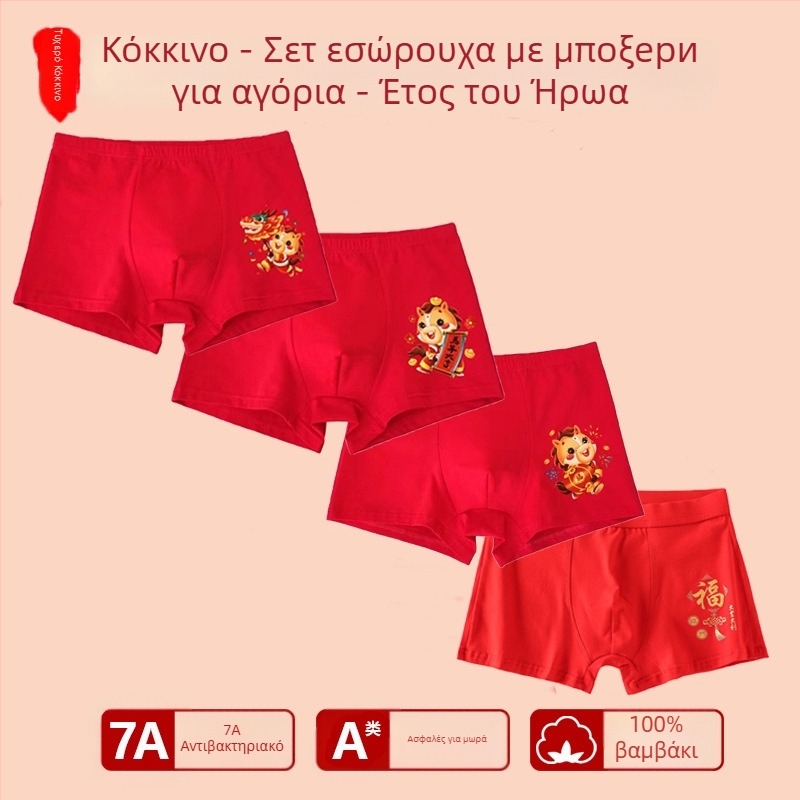 Αγόρια εσώρουχο με μεσαία μέση, 95% βαμβάκι, Ασφαλείας Κατηγορίας A, για μεγάλα παιδιά