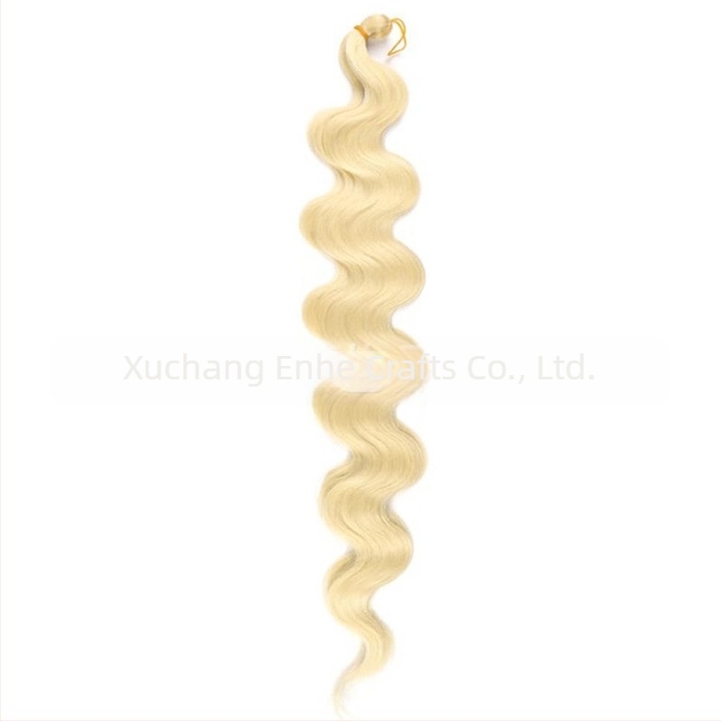 Enhe Body Wave Crochet περούκα για γυναίκες — θερμοανθεκτικά συνθετικά ινά, με όγκο