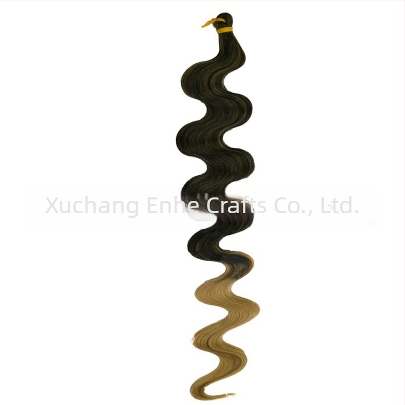 Enhe Body Wave Crochet περούκα για γυναίκες — θερμοανθεκτικά συνθετικά ινά, με όγκο