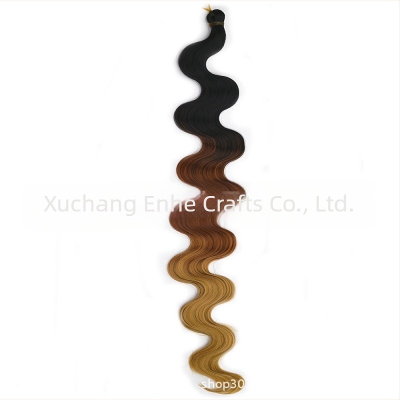 Enhe Body Wave Crochet περούκα για γυναίκες — θερμοανθεκτικά συνθετικά ινά, με όγκο