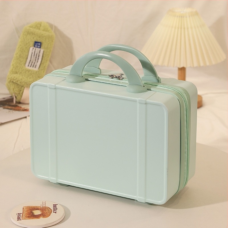 Φορητό κουτί μακιγιάζ — αδιάβροχο, εξαιρετικά ελαφρύ από ABS, με φερμουάρ και τροχοί περιστροφικοί για ταξίδια