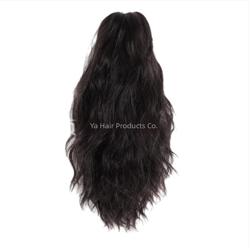 Επέκταση αλογοουράς με μεγάλο κλιπ, σγουρή ψηλή αλογοουρά, θερμοανθεκτικές συνθετικές ίνες; μπορεί να βαφτεί και να περμανθεί.