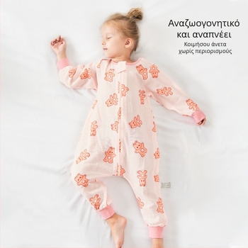 Υπνόσακος μωρού από 100% βαμβάκι, λεπτός για καλοκαίρι και άνοιξη, επένδυση από βαμβάκι, με μοτίβο καρτούν, κατάλληλος για παιδιά 1–3 ετών