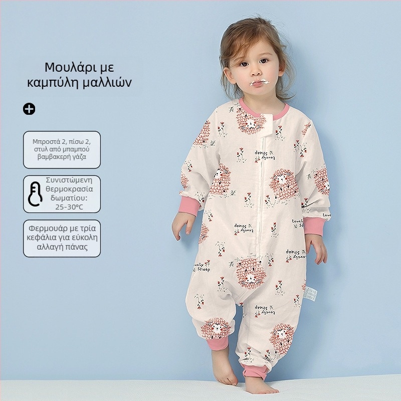 Υπνόσακος μωρού από 100% βαμβάκι, λεπτός για καλοκαίρι και άνοιξη, επένδυση από βαμβάκι, με μοτίβο καρτούν, κατάλληλος για παιδιά 1–3 ετών