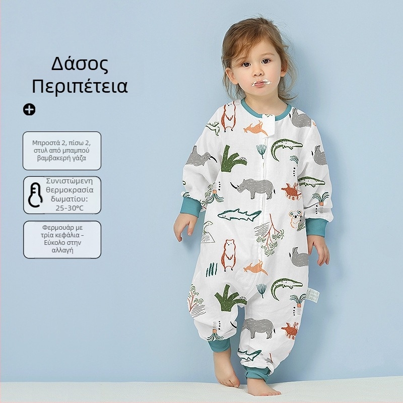 Υπνόσακος μωρού από 100% βαμβάκι, λεπτός για καλοκαίρι και άνοιξη, επένδυση από βαμβάκι, με μοτίβο καρτούν, κατάλληλος για παιδιά 1–3 ετών