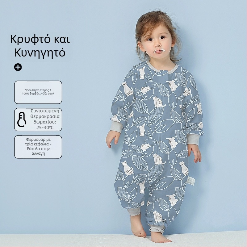 Υπνόσακος μωρού από 100% βαμβάκι, λεπτός για καλοκαίρι και άνοιξη, επένδυση από βαμβάκι, με μοτίβο καρτούν, κατάλληλος για παιδιά 1–3 ετών