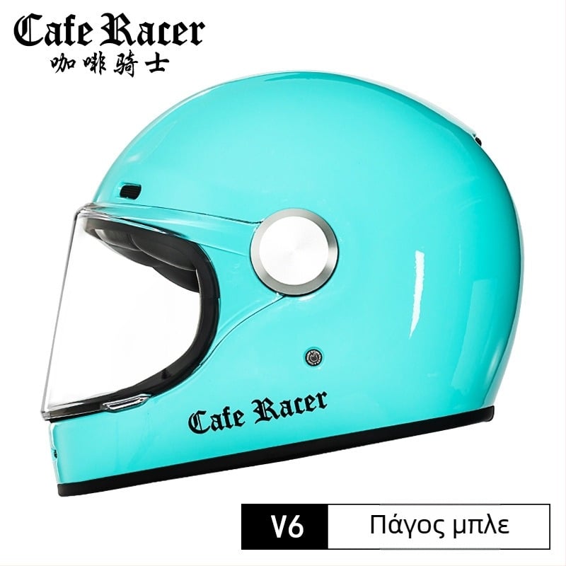 FASEED Ρετρό πλήρους προσώπου κράνος μοτοσικλέτας, ABS, πιστοποιημένο 3C, γενικής χρήσης τεσσάρων εποχών