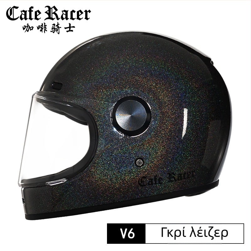 FASEED Ρετρό πλήρους προσώπου κράνος μοτοσικλέτας, ABS, πιστοποιημένο 3C, γενικής χρήσης τεσσάρων εποχών