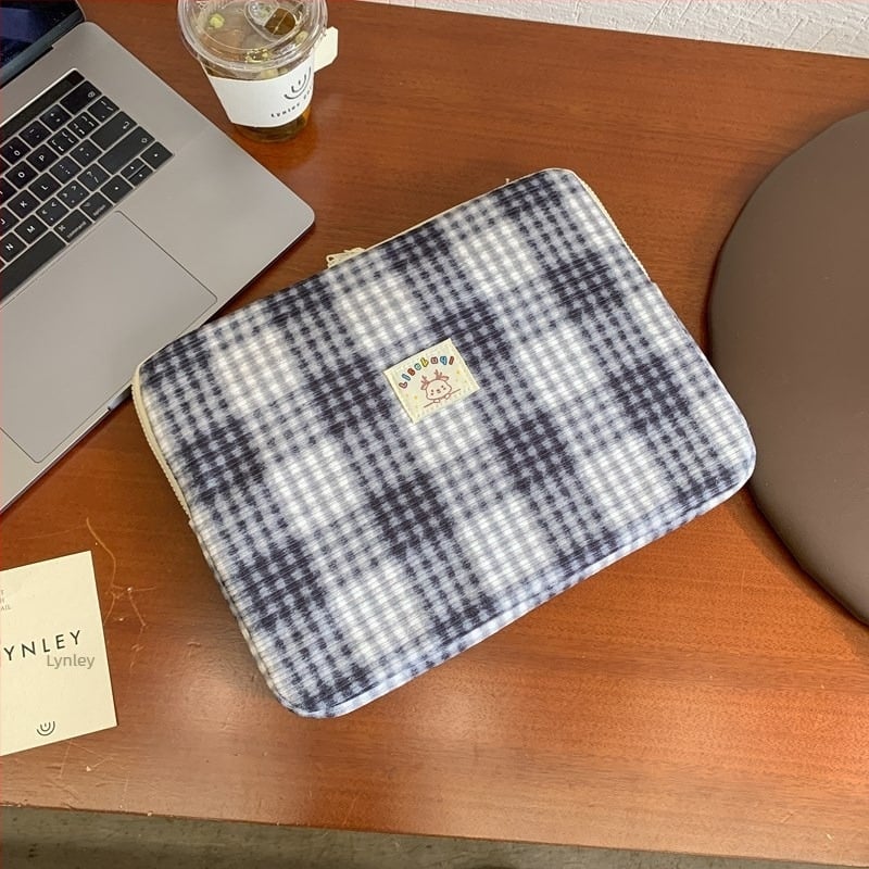 Θήκη αποθήκευσης tablet από ανθεκτικό πολυεστέρα, ριγέ σχέδιο, επένδυση από πολυεστέρα