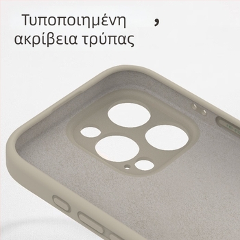 Θήκη από υγρή σιλικόνη σε ενιαίο χρώμα για τη σειρά iPhone 16 με πλήρη προστασία φακού και αντοχή σε πτώσεις