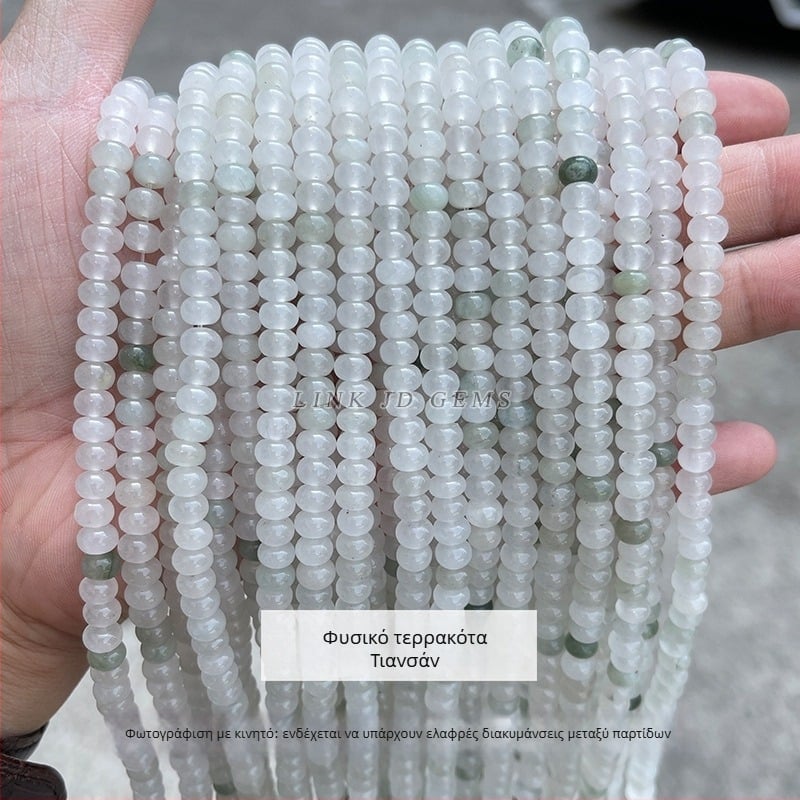 Χαλαρές χάντρες από νεφρίτη, γυαλισμένες, σε σχήμα μήλου, μάρκα Jingde, αξεσουάρ