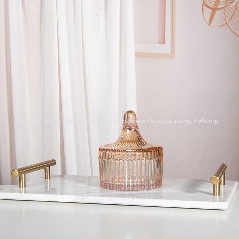 Isol Γυάλινο κουτί αποθήκευσης γραφείου, μοντέλο 0033, προστασία από τη σκόνη, καπάκι με διαμερίσματα