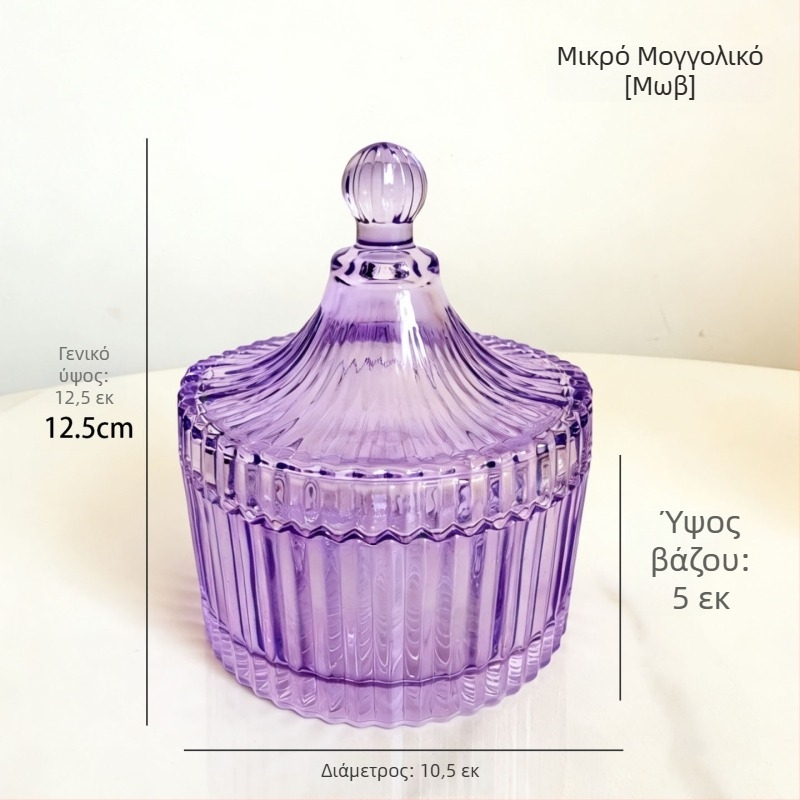 Isol Γυάλινο κουτί αποθήκευσης γραφείου, μοντέλο 0033, προστασία από τη σκόνη, καπάκι με διαμερίσματα