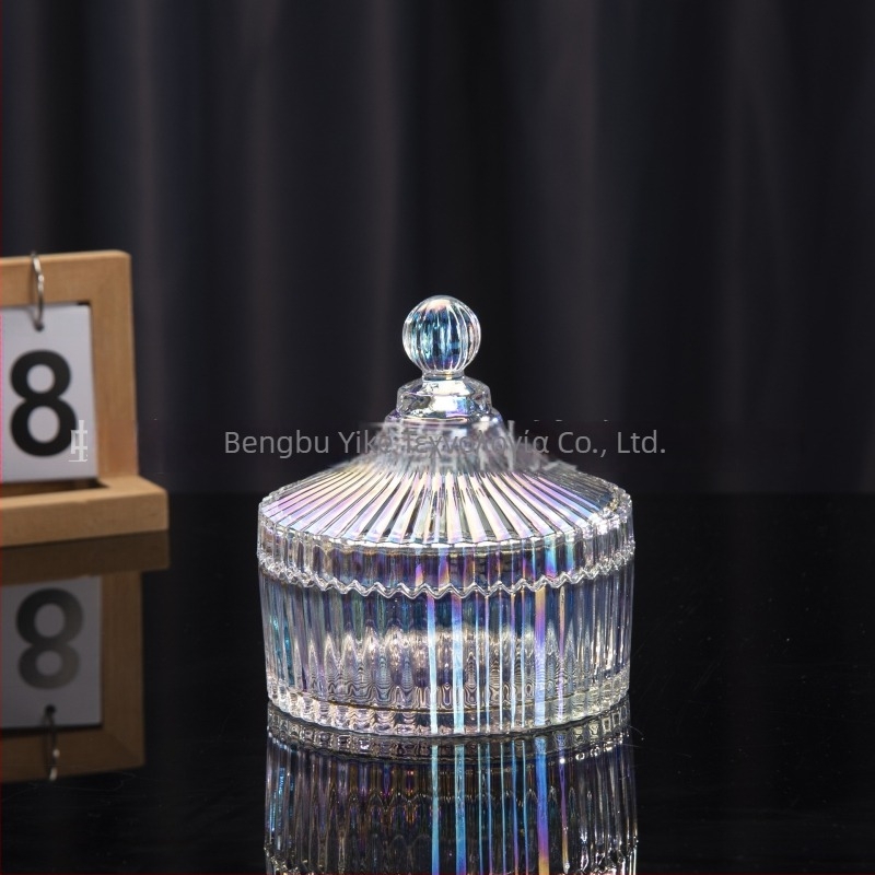 Isol Γυάλινο κουτί αποθήκευσης γραφείου, μοντέλο 0033, προστασία από τη σκόνη, καπάκι με διαμερίσματα