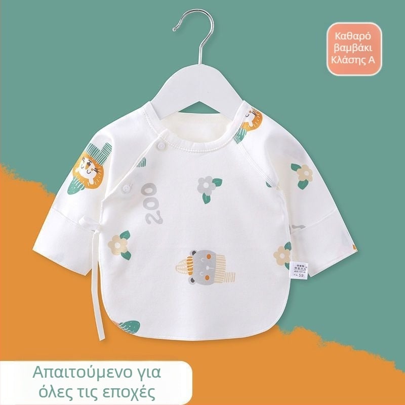 Βρεφικό τοπ από βαμβάκι με βελουδωμένη επεξεργασία, V-λαιμόκοψη, 95–100% βαμβάκι, από 0–12 μηνών, για όλες τις εποχές