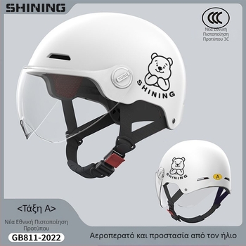 Κράνος για ηλεκτρικό ποδήλατο, ABS περίβλημα, 3C πιστοποιημένο, unisex ημι-κράνος, προστασία από τον ήλιο για όλες τις εποχές