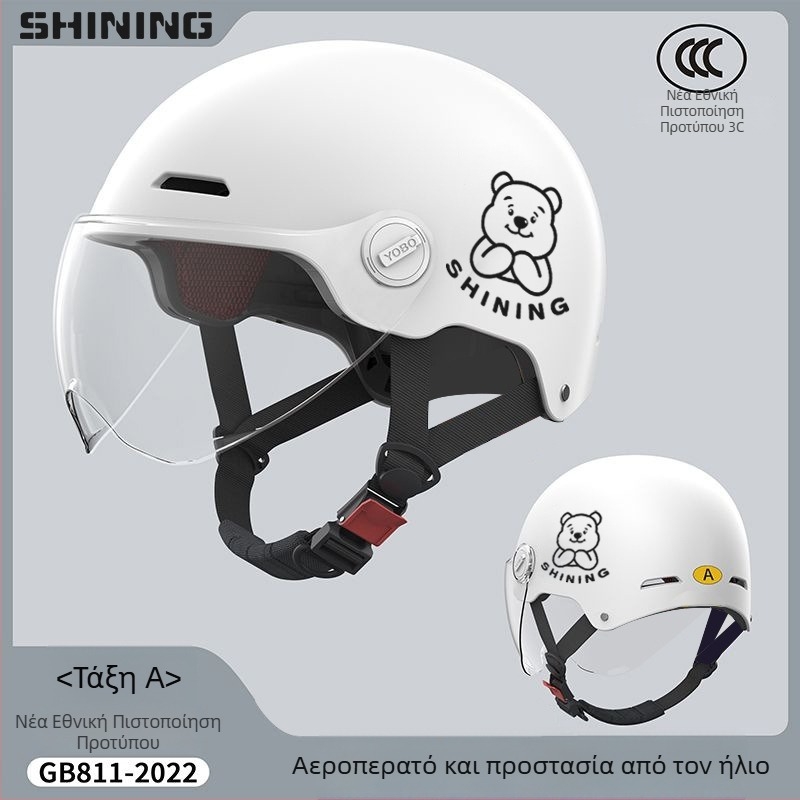 Κράνος για ηλεκτρικό ποδήλατο, ABS περίβλημα, 3C πιστοποιημένο, unisex ημι-κράνος, προστασία από τον ήλιο για όλες τις εποχές