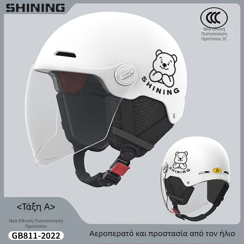 Κράνος για ηλεκτρικό ποδήλατο, ABS περίβλημα, 3C πιστοποιημένο, unisex ημι-κράνος, προστασία από τον ήλιο για όλες τις εποχές