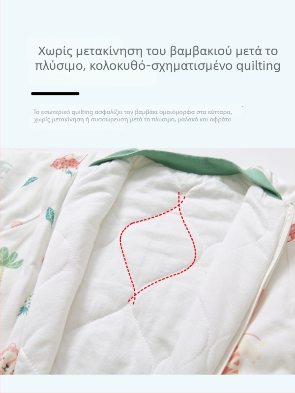 Υπνόσακος για μωρά και νήπια, χωρίς μανίκια, παχύ γέμισμα από πολυεστερικές ίνες και ίνες σόγιας, σχέδιο με ξεχωριστά πόδια, αντιβακτηριδιακός, μεταλλικό φερμουάρ, για φθινόπωρο-χειμώνα