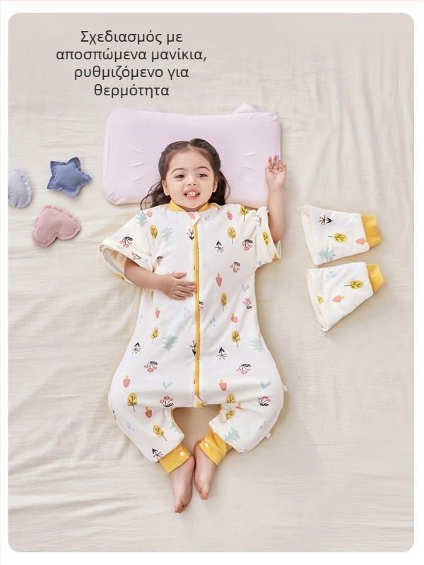 Υπνόσακος για μωρά και νήπια, χωρίς μανίκια, παχύ γέμισμα από πολυεστερικές ίνες και ίνες σόγιας, σχέδιο με ξεχωριστά πόδια, αντιβακτηριδιακός, μεταλλικό φερμουάρ, για φθινόπωρο-χειμώνα