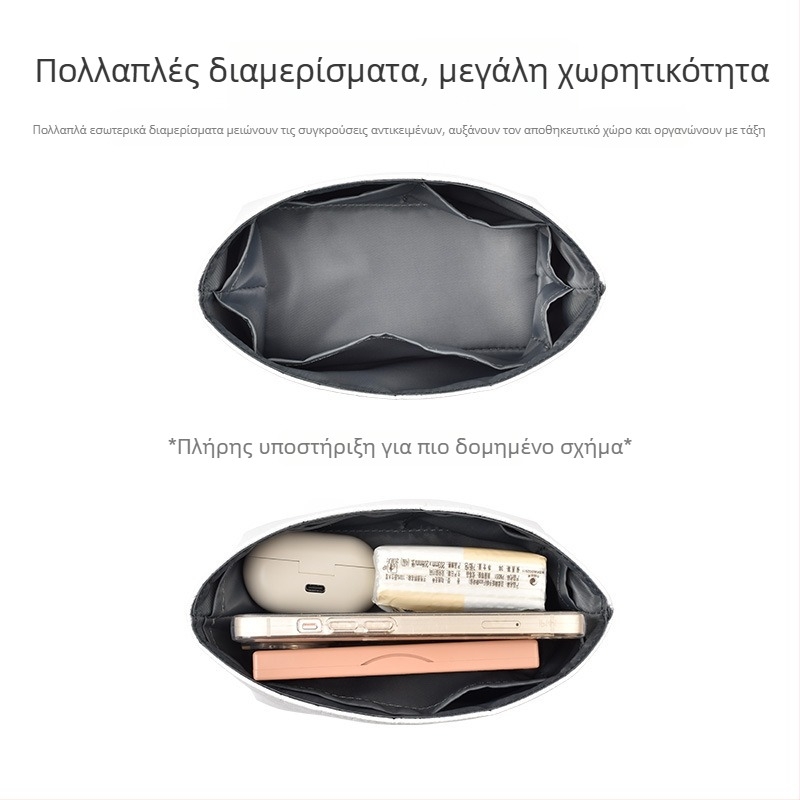 Luo baoshi Καλλυντική τσάντα από Dupont χαρτί, υπερ-ελαφριά, με επένδυση