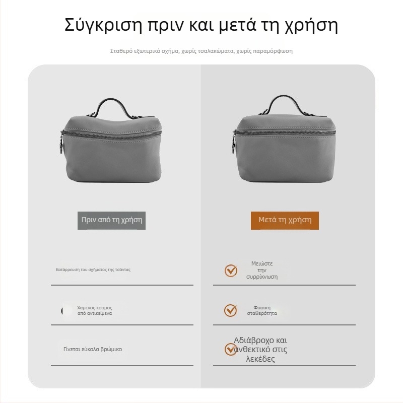 Luo baoshi Καλλυντική τσάντα από Dupont χαρτί, υπερ-ελαφριά, με επένδυση