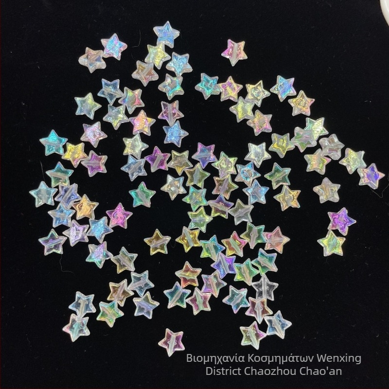 DIY βραχιόλι με πεντάκτινο αστέρι σε χρωμιωμένο φινίρισμα, αλυσίδα για κινητό με ακρυλικά χάντρες, ηλεκτροπλακωμένο φινίρισμα, μεγάλο μέγεθος, στυλ διαδικτυακής διασημότητας